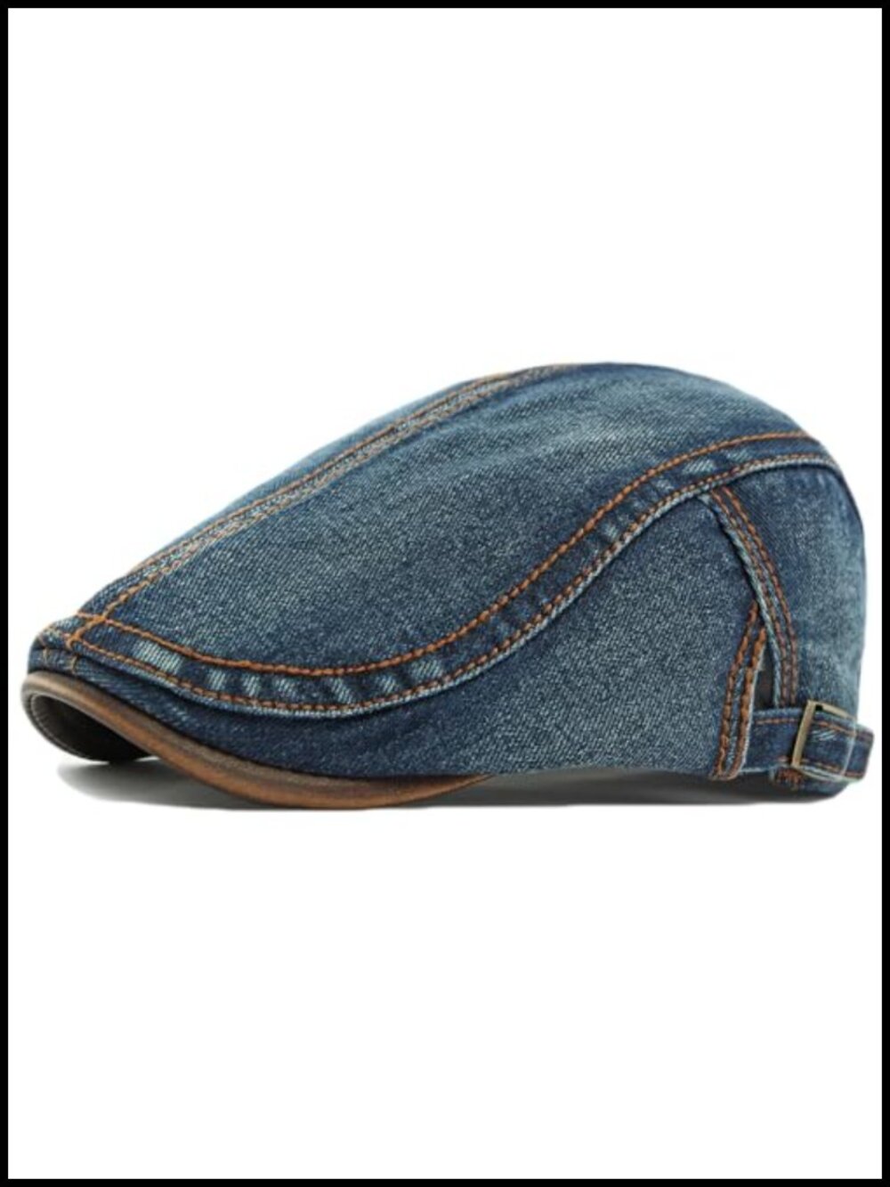 Denim Newsboy Hat Flat Cap Unisex Adjustable Ivy Gatsby Cabbie Driving Hat